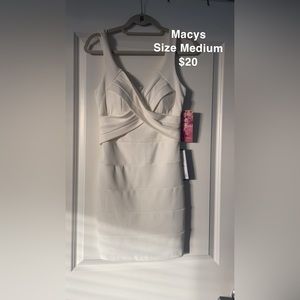 Macys White Dress Size Medium